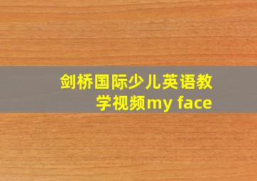 剑桥国际少儿英语教学视频my face